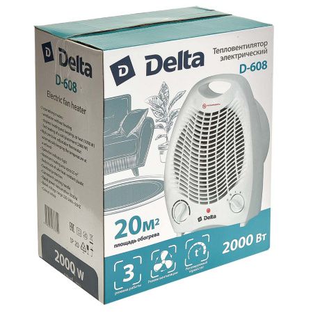 Тепловентилятор DELTA D-608 : 2000 Вт