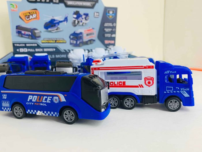 МОДЕЛЬ ПОЛИЦИЯ МАШИНА ПЛАСТ. 12ШТ/УП