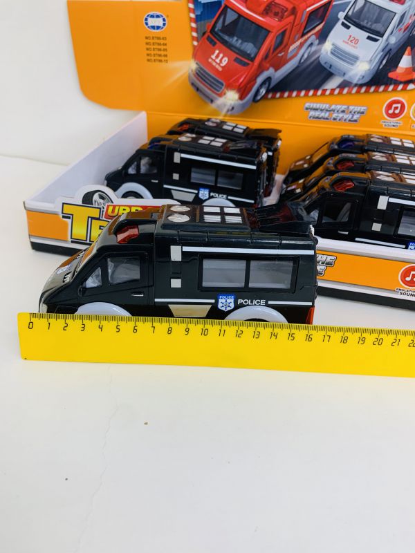 1883ZX-9 МОДЕЛЬ ПОЛИЦИЯ ПЛАСТ. МУЗЫК. 6ШТ/УП