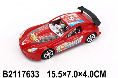2117633 Машинка инерционная "Гоночная"(15,5см)(цвет-микс,в пакете)