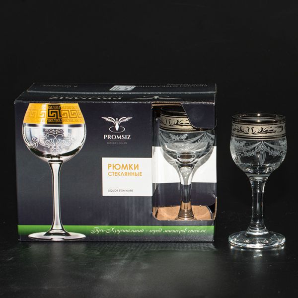 GE09-164/S Набор 6 рюмок с рисунком "Русский узор"