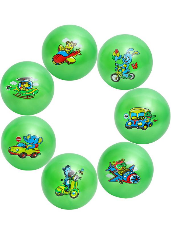 XQ-9 Мяч детский (18см,45гр) "Веселое путешествие", микс кратно 10