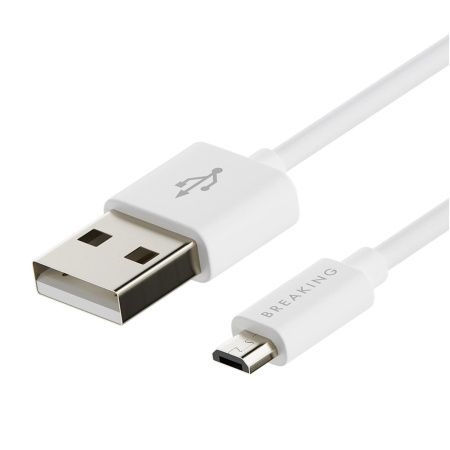 Кабель Breaking Classic USB-Micro USB 1m.2.4A белый 20113