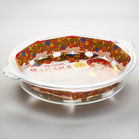 РК-0043 Форма для запекания из жаропрочного стекла  2,2л "ЗАБАВА" 26,5*5,5 см