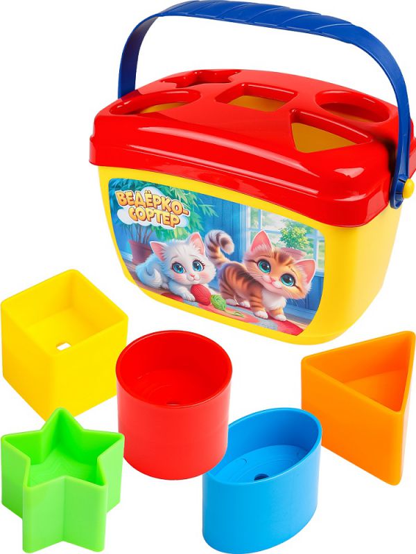 И-5893 Сортер-ведерко "Милые котята"