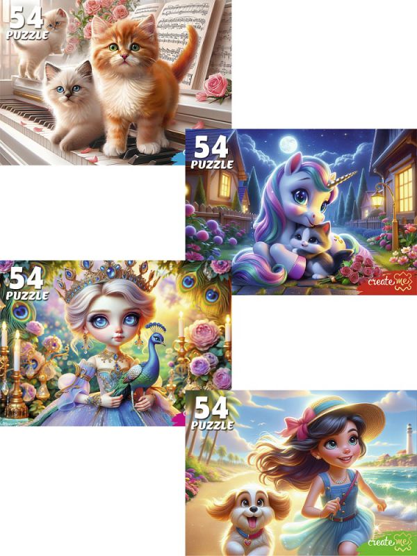 П54-8711 ПАЗЛЫ 54 элемента. ЛЮБИМЫЕ ПАЗЛЫ ДЛЯ ДЕВОЧЕК