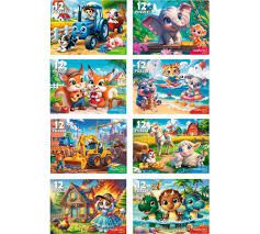 П12-2492 МИКС. ПАЗЛЫ 12 элементов. УВЛЕКАТЕЛЬНЫЕ ИСТОРИИ  (30 шт в шоубоксе)