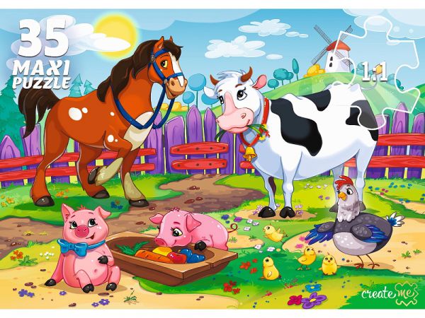 ПМ-6363 МАКСИ-ПАЗЛЫ. 35 элементов "ЛЮБИМАЯ ФЕРМА"