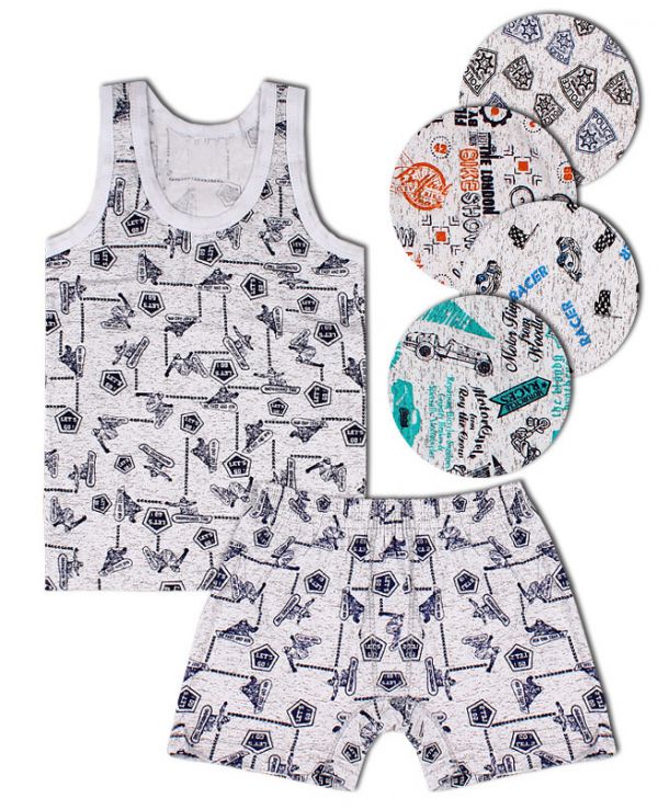 М-7-6 Комплект трусы+майка мальчик Dakkar 1-10 лет