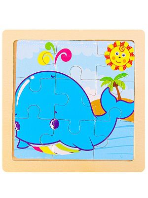 02294AN Деревянная пазл-рамка (11х11) " КИТ" (9 элементов)(неокраш.рамка)