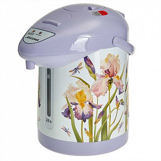 Чайник-термос  2,8л  АКСИНЬЯ КС-1805 "Ирисы": 750Вт, внутр. емкость нерж.сталь