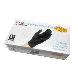 ПЕРЧАТКИ НИТРИЛОВЫЕ РАЗМЕР М 50 ПАР. ЧЕРНЫЕ цена за упак