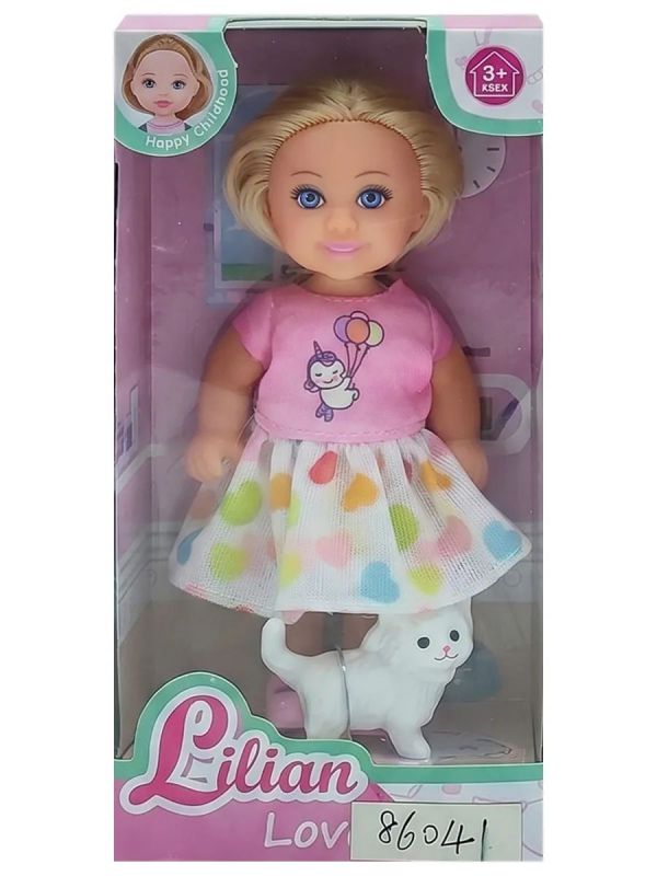 3124101 Кукла (12,5 см, с кошечкой, в коробке)