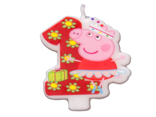 29733 Свеча-цифра №1 "Пеппа-принцесса"