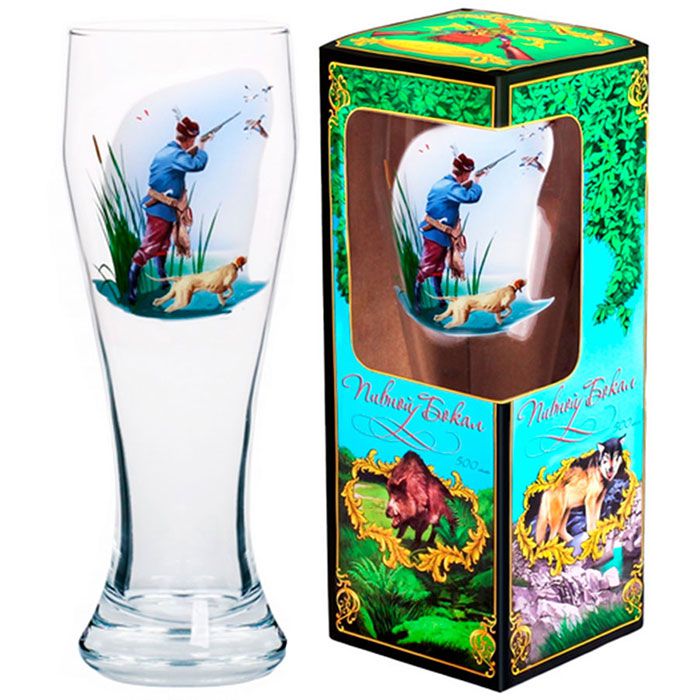 303-Д Бокал пивной 500мл. "Охота" Подарочный