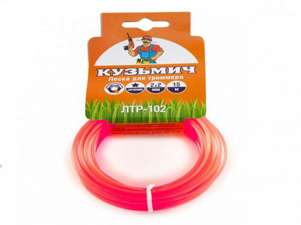 ЛТР-102 Леска для триммера 2,0мм*15м (звезда)