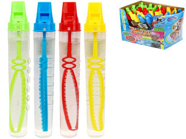 AN01608 Мыльные пузыри 90 мл, со свистком, 48 шт. в упаковке, 26 см.