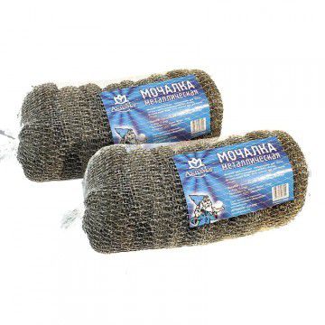 Мочалка для посуды "СафиТекс" металл в сетке 10шт СП-008/6