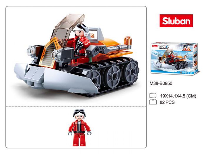 38M-B0950 Конструктор пластиковый Sluban "Снегоуборщик"(82 детали)