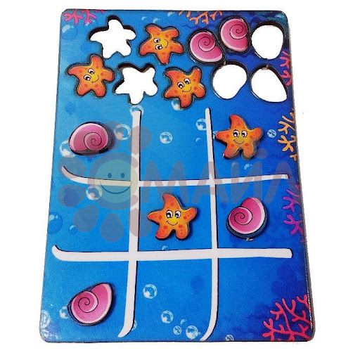 АКЦИЯ 34IG Развивающая игрушка: крестики-нолики "Водный мир" МИНИ