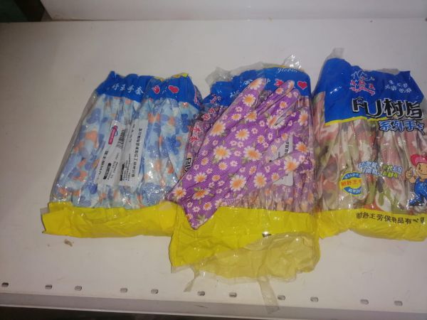 Перчатка нейлон цветочек (12 шт)