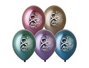 1103-2495 Шар воздушный, 14", 36 см, BELBAL «8 Марта», ассорти