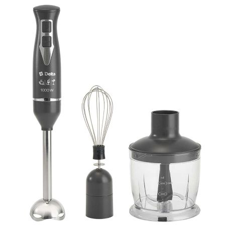 Блендер DELTA DL-7061A цвет: серый 1000 Вт, ТУРБО, венчик,измельчитель