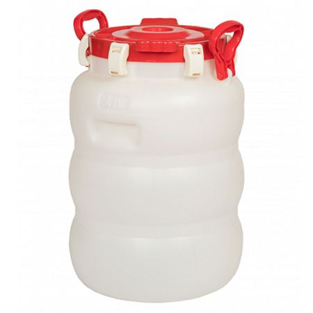 Бочка 40л герметичная с широким горлом  ( белая ) 10034009
