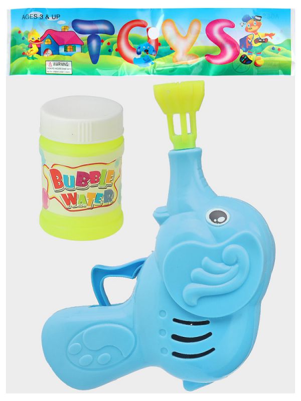 15737006Y Пистолет мыльн.пузырей,пакет, 12.5х5х15см,с раствором,объем 50мл (2 цвета микс)