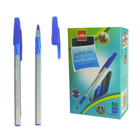 CL-2217 Ручка шариковая, CELLO «ROUND STIC GRIP», синий, 1,0мм, масляные чернила, пишущий узел пулев