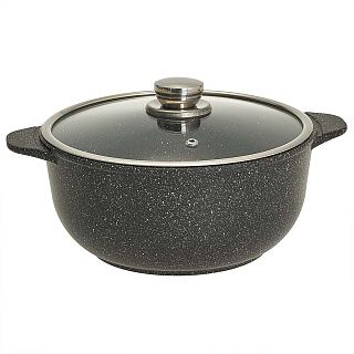 1703-18-10 Кастрюля-казан с а/п с крышкой, 3 литра, Серия "Мегалит 18" ТМ "ГАРДАРИКА"