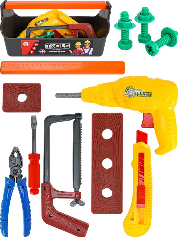 7577087Y Набор инструментов "Юный мастер" (13 пред.,в ящике)(29х13х13,5 см