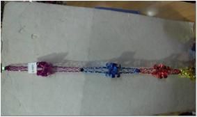 1571-BC гирлянда-растяжка различных цветов и форм из полимерных материалов