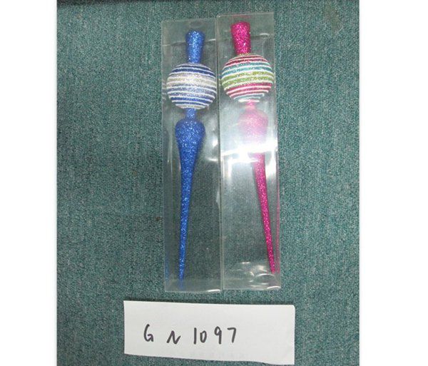 1097GN елочное украшение для елки в виде наконечника из полимерных материалов