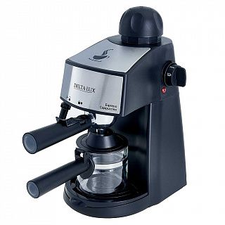 Кофеварка DELTA LUX DL-8151К (рожковая), черный: 5 бар,капучино, эспрессо, 240мл