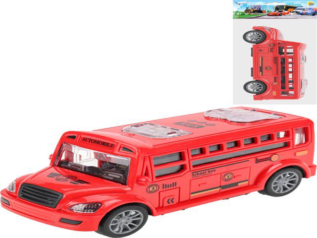 МИ-7499 Автобус школьный инерционный, размер 13х6х5,5см, пластик, цвет микс