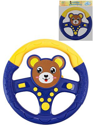 2173351 Муз.развивающая игрушка РУЛЬ "Мишка" 20 см (звук,бат.3хАА не в компл.,в пак.)