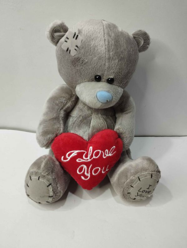 663962 МЯГКАЯ ИГРУШКА МИШКА СЕРЫЙ + СЕРДЦЕ ТАД 30СМ