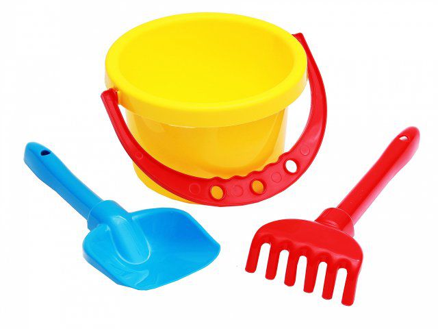 И-1822 07. НАБОР № 7 (ведро 1 л + лопатка 22 см + грабли 21 см)