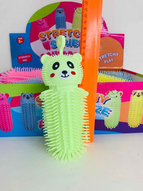 667625 АНТИСТРЕСС ПАНДА ПАЛОЧКА ПУШИСТИК С БАНТИКОМ 12ШТ/УП