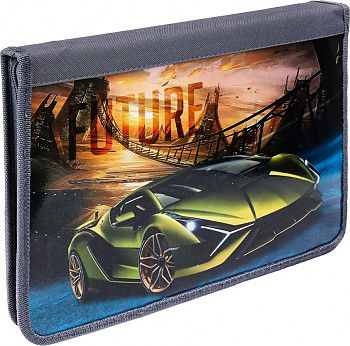 ПТР-8612 Папка для труда на молнии по кругу  ТЕХНОЛОГИЧНЫЙ СУПЕРКА лам.карт, ткань, 340х