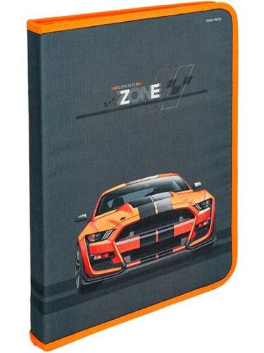 ПТР-3031 Папка для труда на молнии по кругу КРУТАЯ ТАЧКА печать по ткани, PP-50,340х235мм