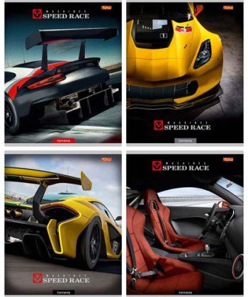 36-0393 Тетрадь КЛЕТКА 36л. ЭКСКЛЮЗИВНЫЕ ГИПЕРКАРЫ  (обл.- мелов. картон, второй