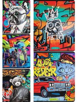 48-2417 Тетрадь КЛЕТКА 48л. МОЛОДЁЖНЫЕ ДИЗАЙНЫ твин-лак, цвет.мелов.обл., (10шт)