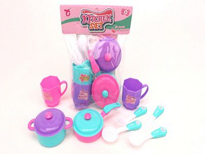 2147857 Набор посуды, микс (17 предметов) пластик, 21,5х5х17см, в пакете