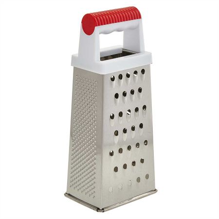 Терка BE-050 4 грани 20 см,нерж.сталь,пластиковая ручка,красный WEBBER