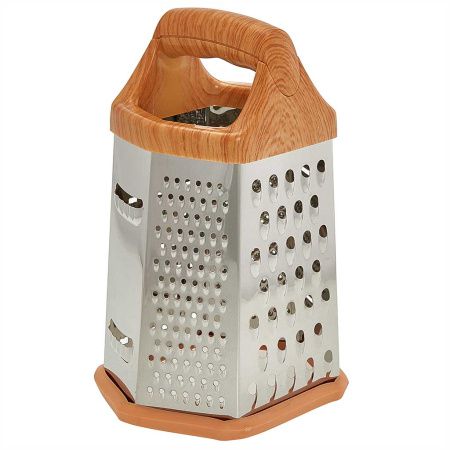 BE-065 Терка 6 граней  20см WEBBER,нерж.сталь,пластиковая ручка,дерево