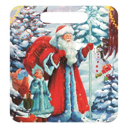 Л-40 Доска разделочная малая "Дед Мороз в лесу"