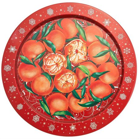 Поднос круглый "Мандарины" Ц379-01753 П/ж