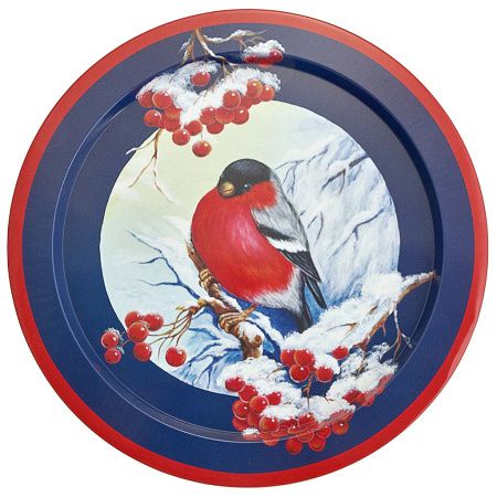 Поднос круглый Снегири Ц-379х-01961 П/ж